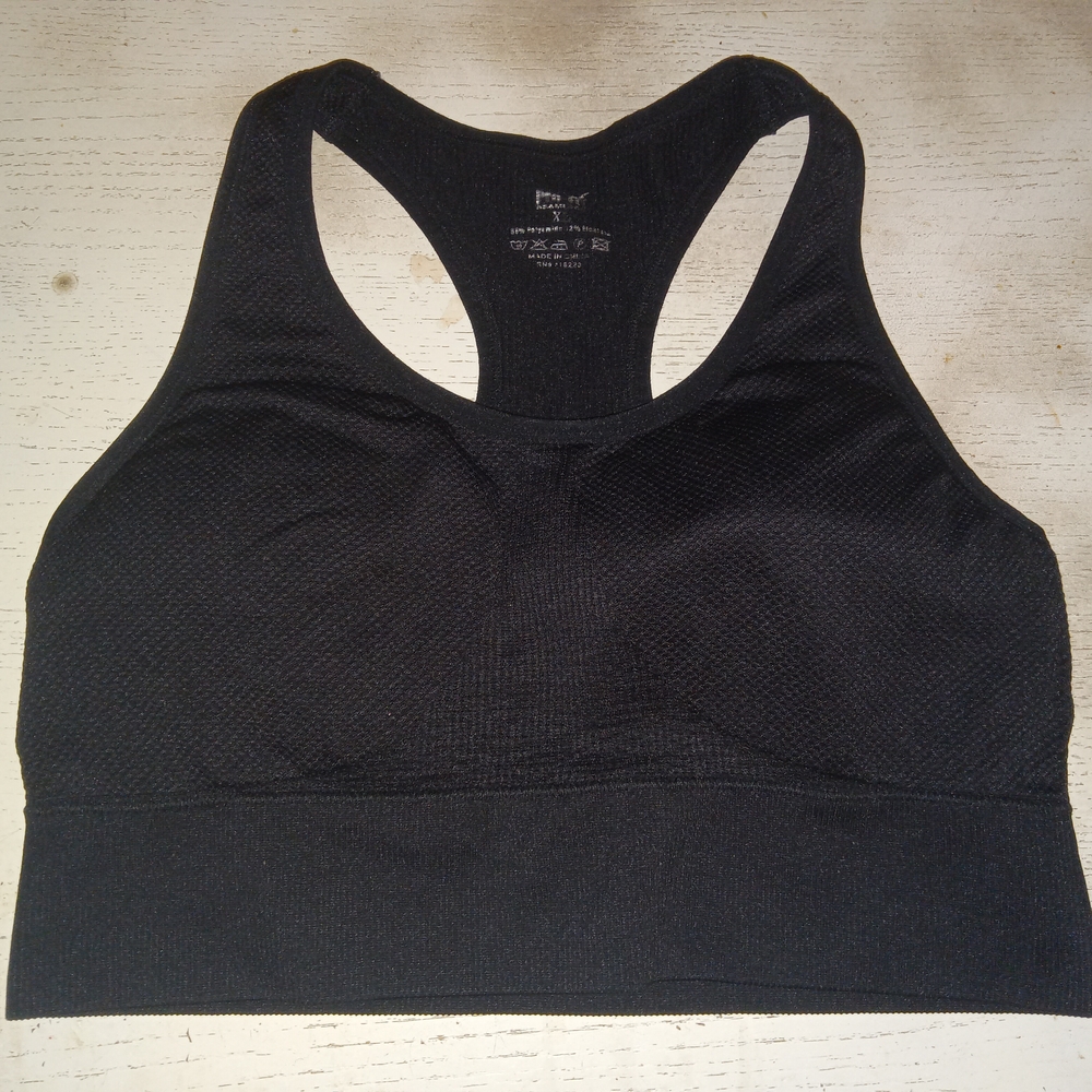 Pro Fit Seamless Black Women's Sports Bra Sz XL